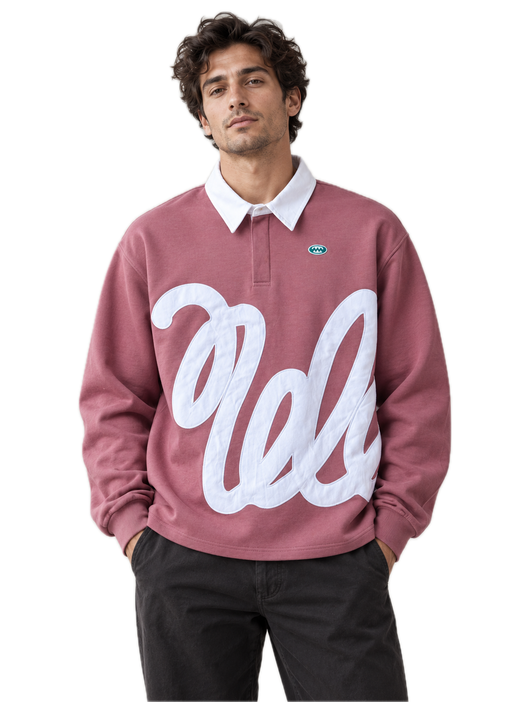 Pink Pullover, on model