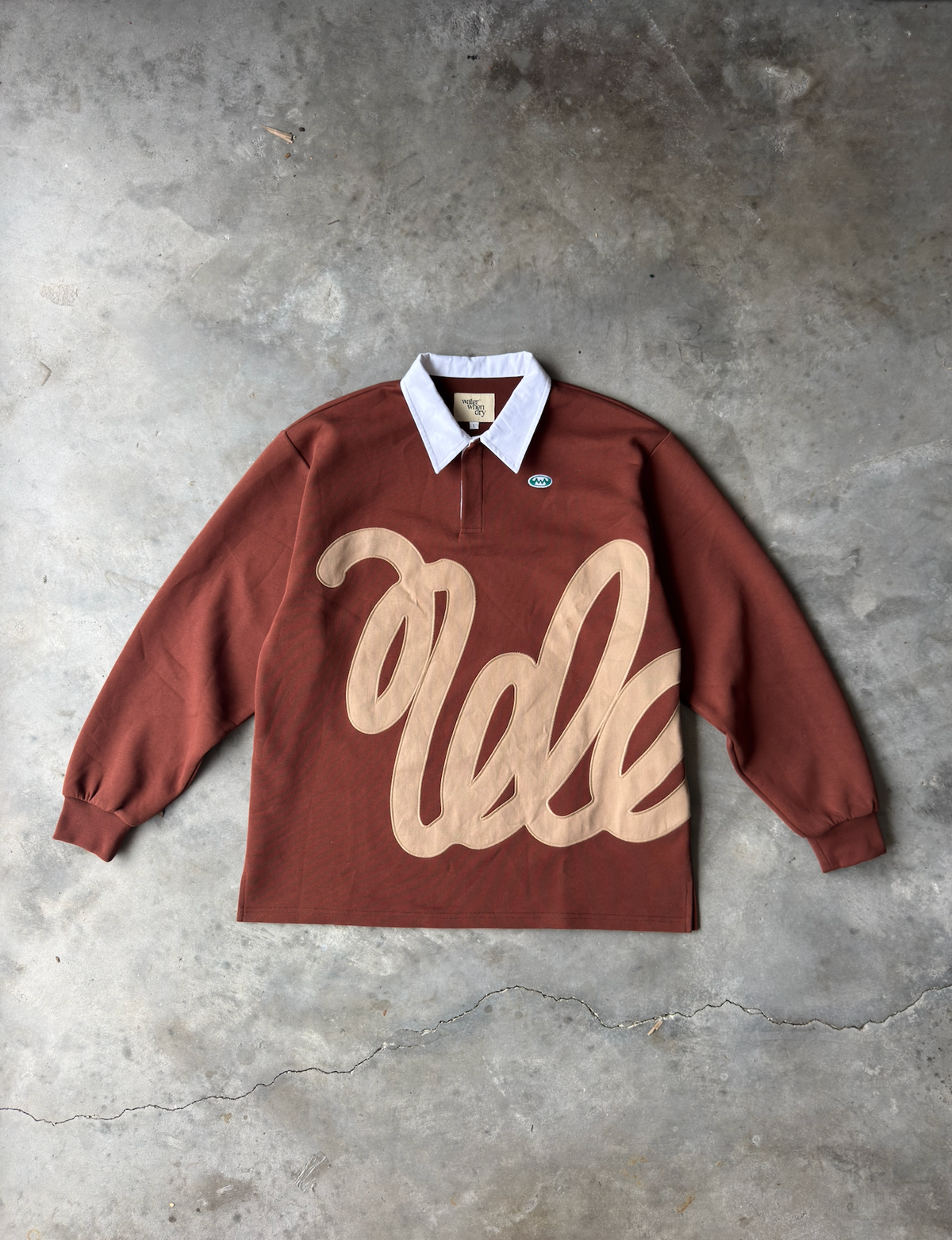 Brown Pullover, flat lay