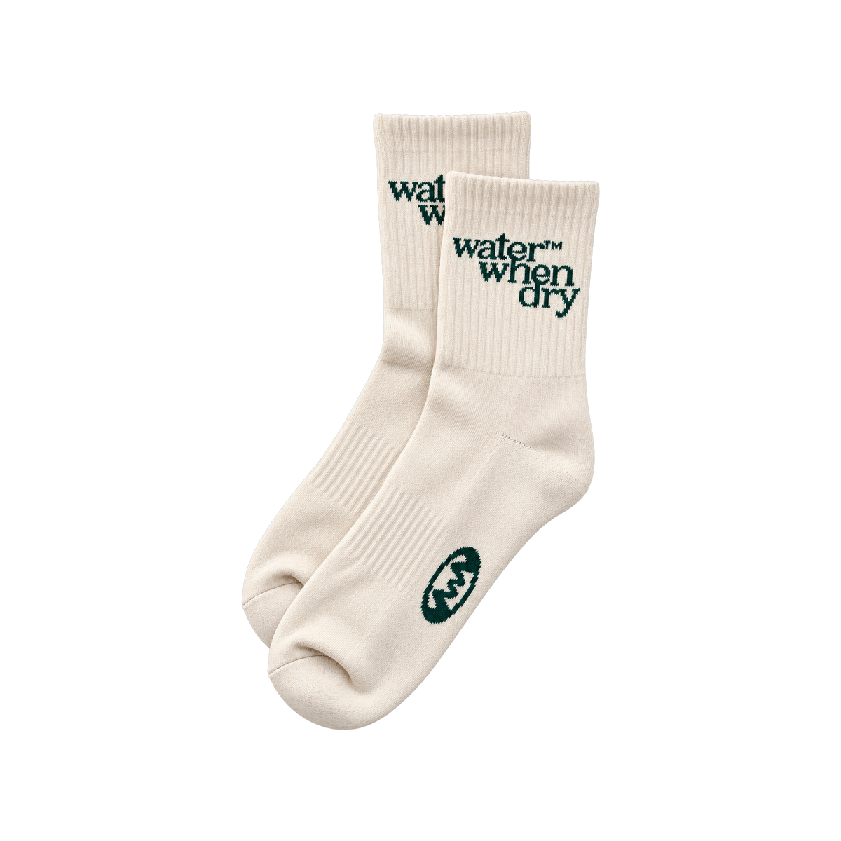 Cream Quarter Socks, front